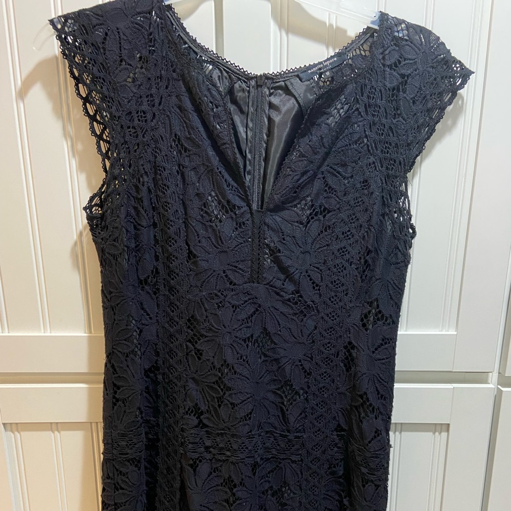 Black Lace/crochet Cocktail dress - Picture 3 of 7